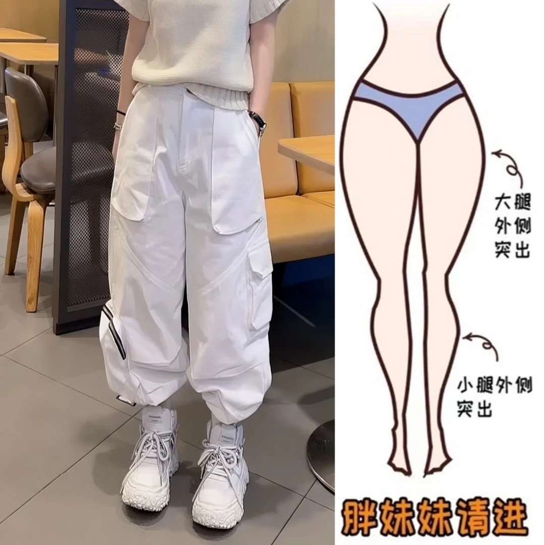 Aimeerosa/艾洛莎早春新款大兜工装牛仔裤女个性潮流百搭九分裤子