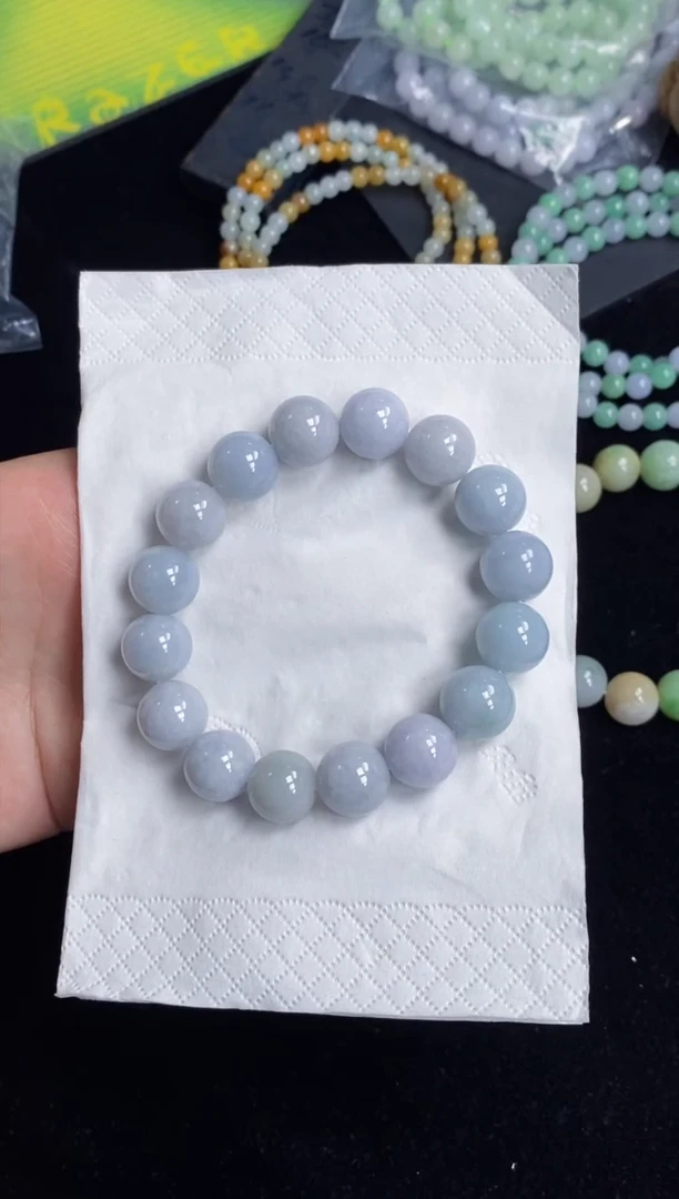 未镶嵌手串翡翠50号链接天然缅甸翡翠A货一物一证