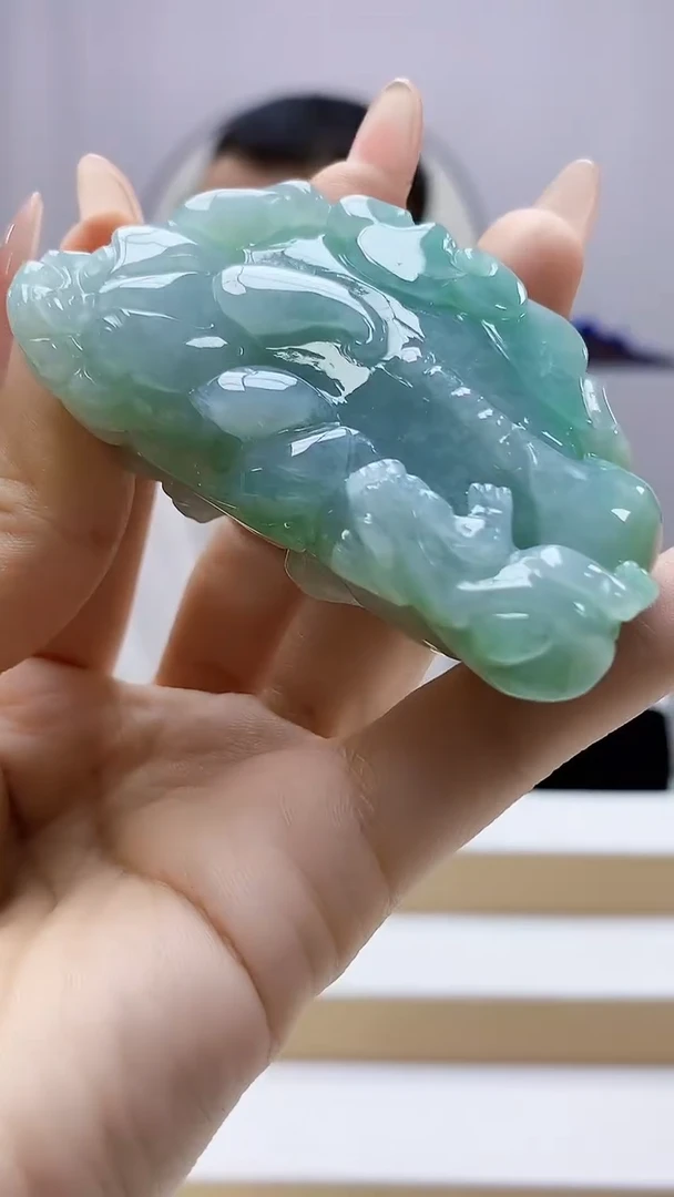 未镶嵌定制翡翠4898ty-毛货挂件168