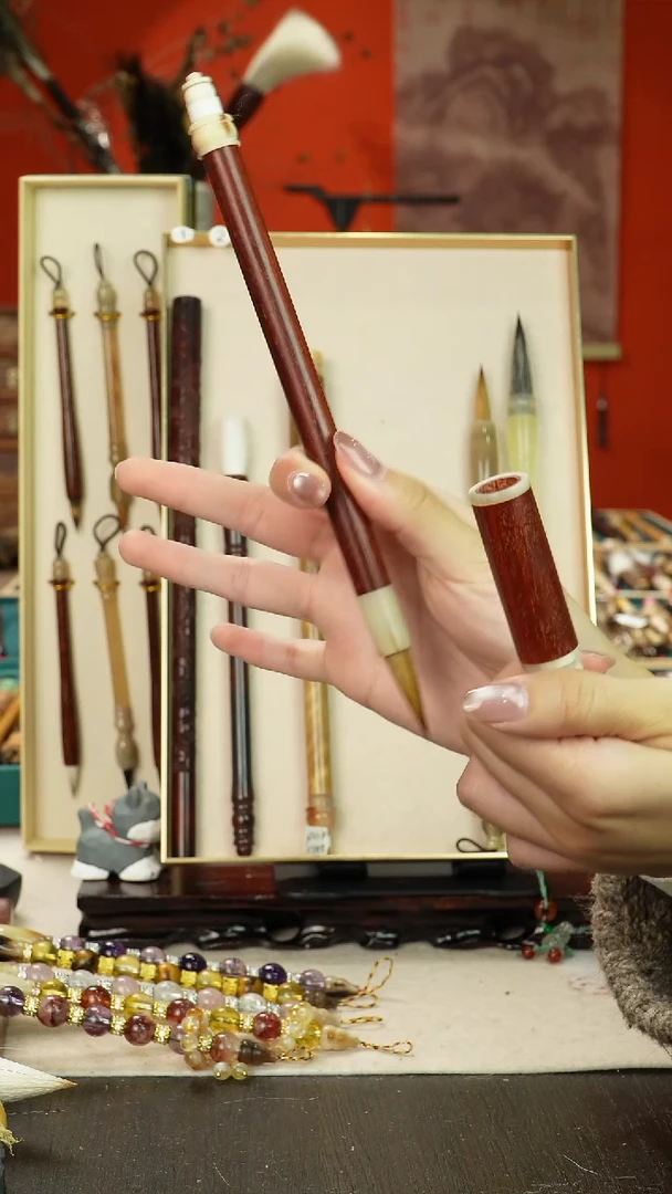 23号孤品高货毛笔链接 清水试笔 蘸墨不退