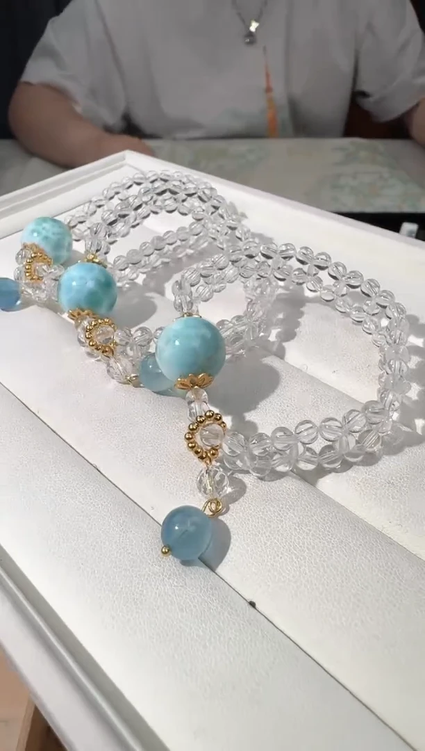 【闪购商品】水晶手链银S925镶嵌白水海纹编织发货多样性发其一