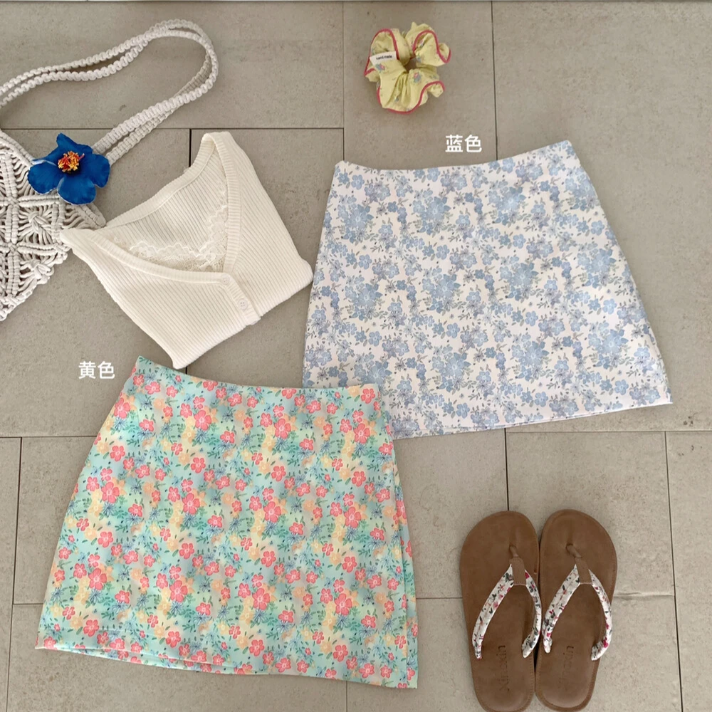 爱惨了！美美小清新花色小短裙女减龄印花春天度假风显瘦半身裙夏
