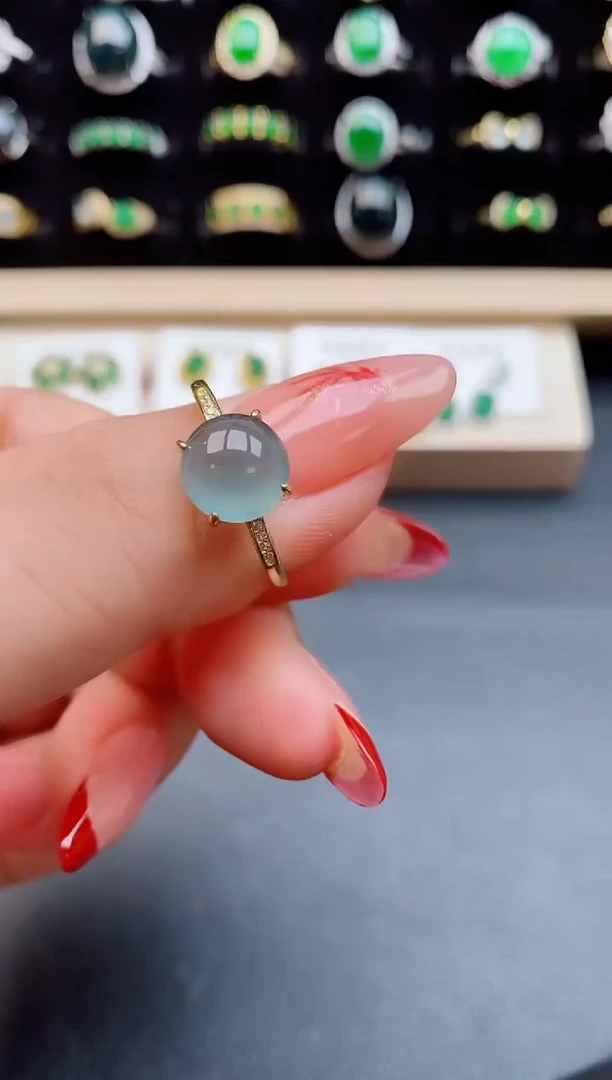 【闪购商品】翡翠戒指银S925镶嵌12121