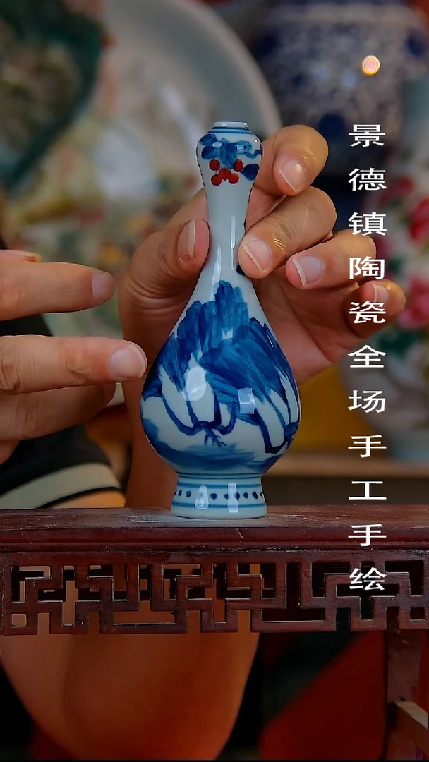 摆件手景德镇陶瓷 全场手工绘