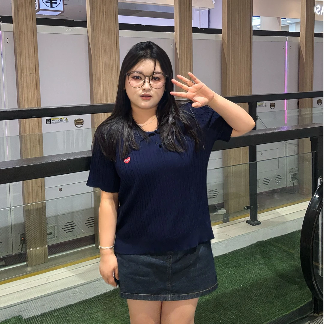 3067大码女装2025夏装新款胖mm时尚刺绣针织衫女短袖T恤宽松上衣