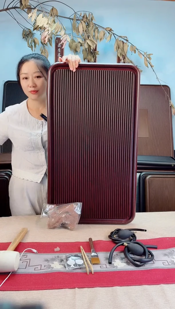 ?*羊大海红色款式茶盘80*45*4