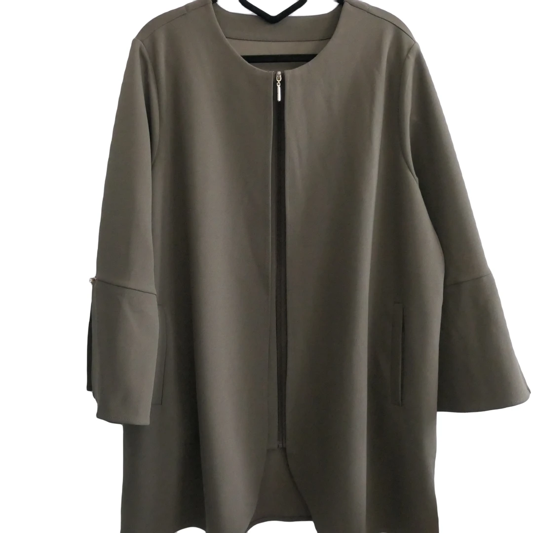 YZ-67拉链款假两件外套