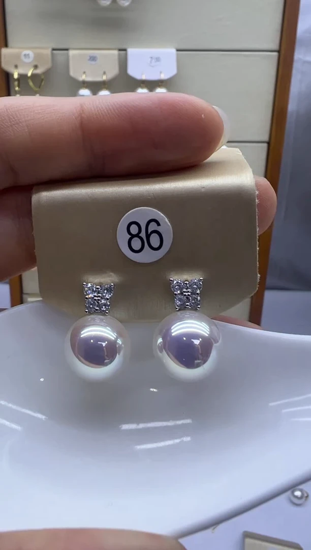 未镶嵌耳饰淡水珍珠86