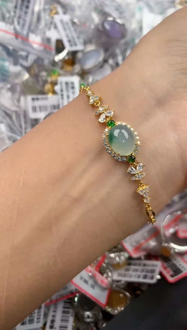 银S925镶嵌戒指翡翠111----4