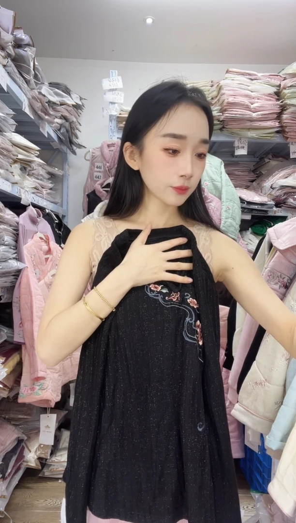 羊羔毛麻印8786黑色打底衫