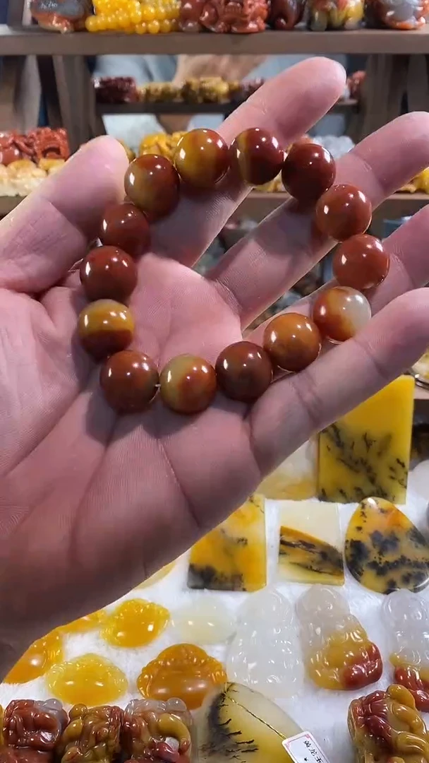 未镶嵌石英质玉手链石英质玉手链14颗