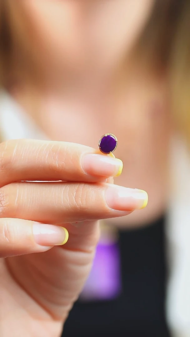 18K金镶嵌苏纪石（舒俱来）吊坠(不含链)1