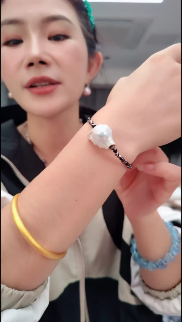 颈饰合金淡水珍珠2755单珠手串