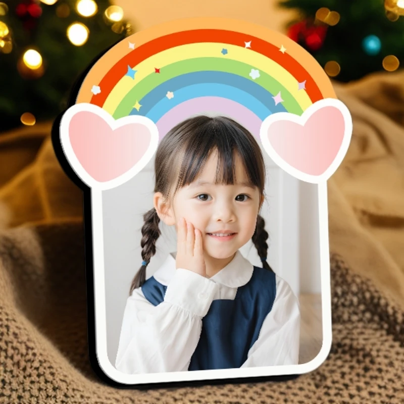 【彩虹多巴胺】全新款水晶高清唯美卓越品质相框桌面摆件照片定制