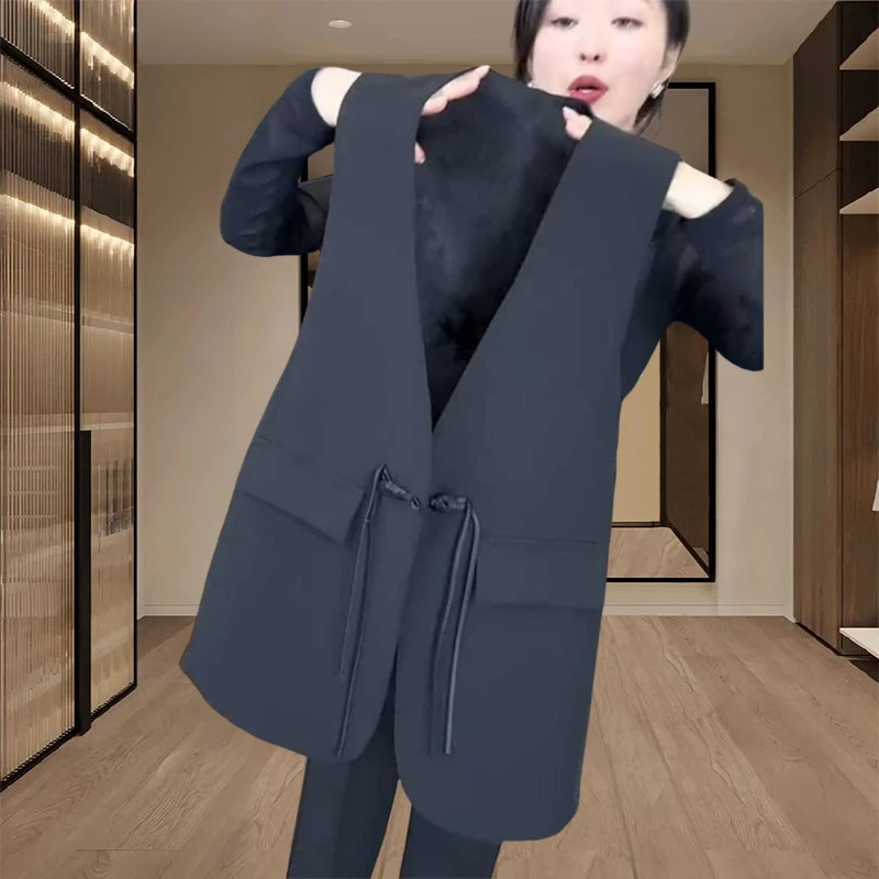 春秋新中式国风马甲女时髦洋气休闲西装马夹外套2025爆款坎肩背心