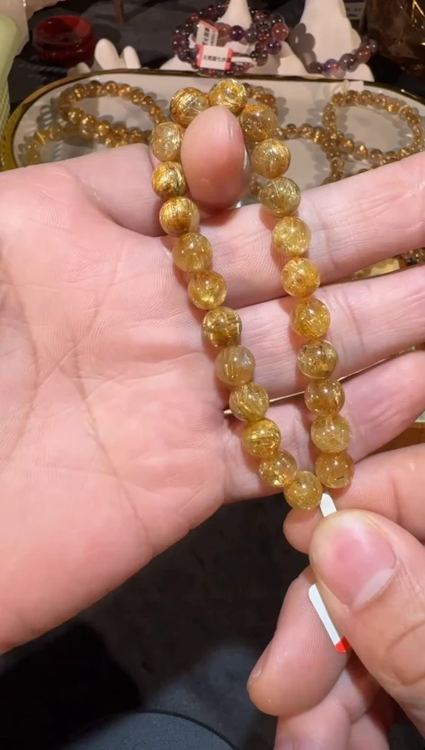 未镶嵌手串发晶SJ-434金发晶