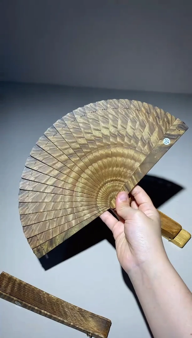 金丝楠k***i18cm金丝楠木小叶桢楠扇254