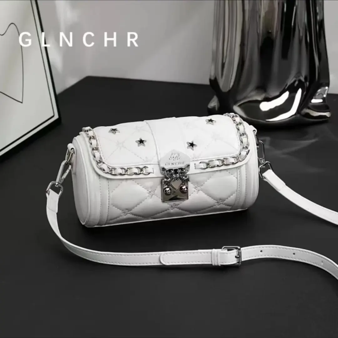 小众时尚单肩包百搭菱格小方包A0548