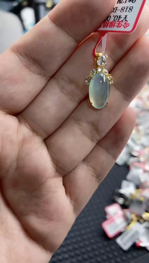 【闪购商品】翡翠戒指银S925镶嵌555555---1