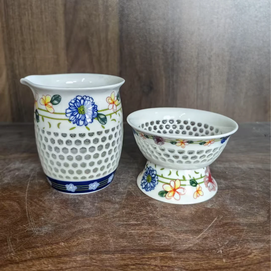 A104景德镇制陶瓷一公道一茶漏