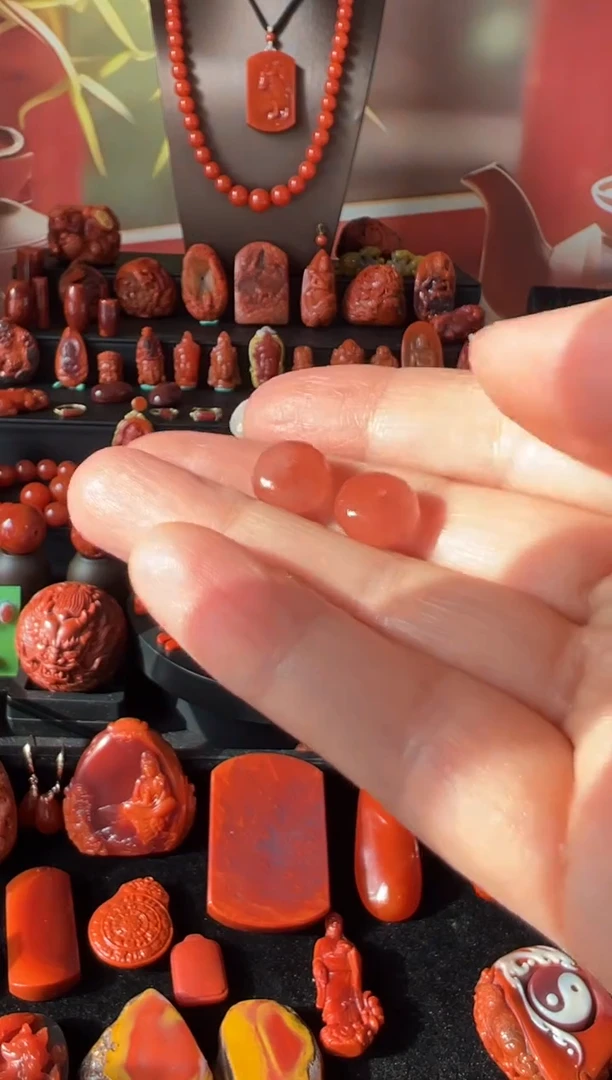 未镶嵌单珠南红玛瑙与**争单珠