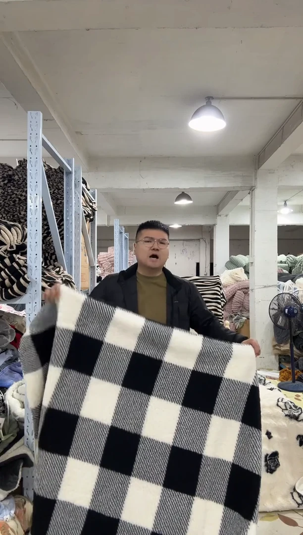 兔毛【2*2.3米双层加厚加密毯子】外贸原单毛毯底价拼手速