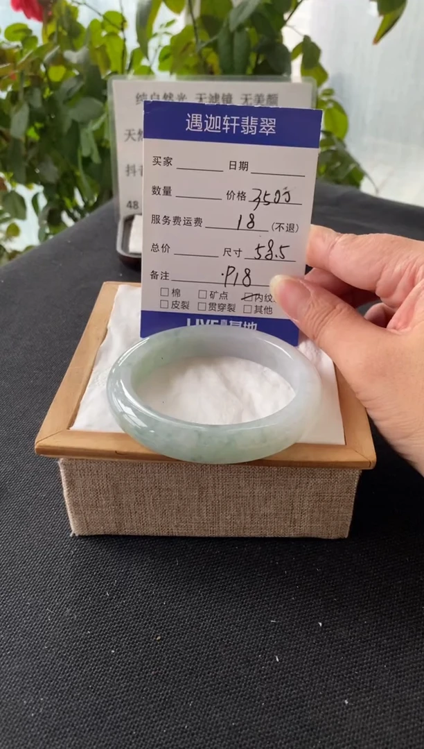 未镶嵌手镯翡翠58.8圈口 P18编码