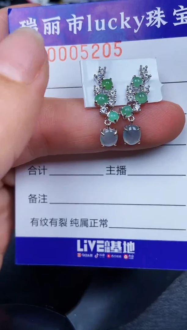 翡翠银S925镶嵌颈饰5205