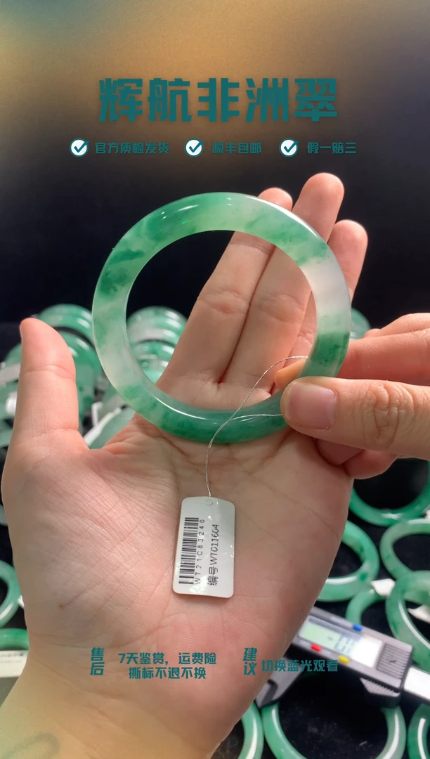 未镶嵌手镯石英质玉（非洲翠）非洲翠手镯