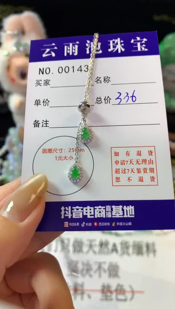 翡翠银S925镶嵌颈饰翡翠