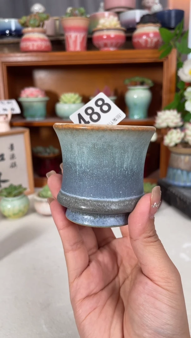 瓷片488知木小芳花盆