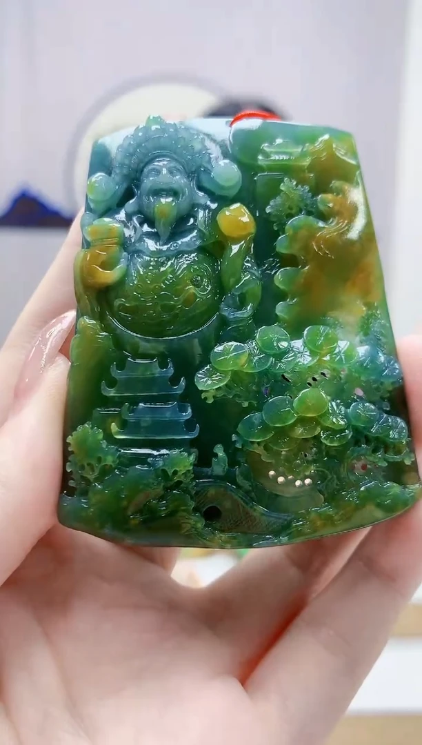 未镶嵌定制翡翠4812jw-毛货挂件39