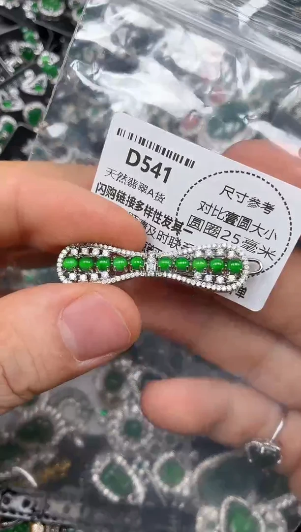 颈饰未镶嵌翡翠D541发夹