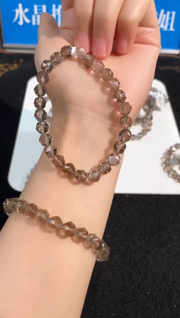 【闪购商品】水晶手链未镶嵌1号茶水晶星星角单圈