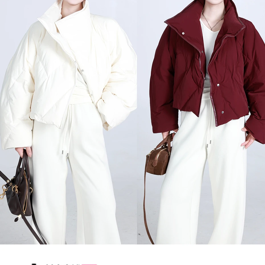 QC杨杨【昭雪】微胖大码女冬时尚气质短款保暖羽绒服外套ZY411B43
