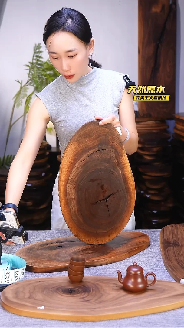 木北美黑胡桃原木.干裂疤结不属于商品质量问题完美主义者慎拍