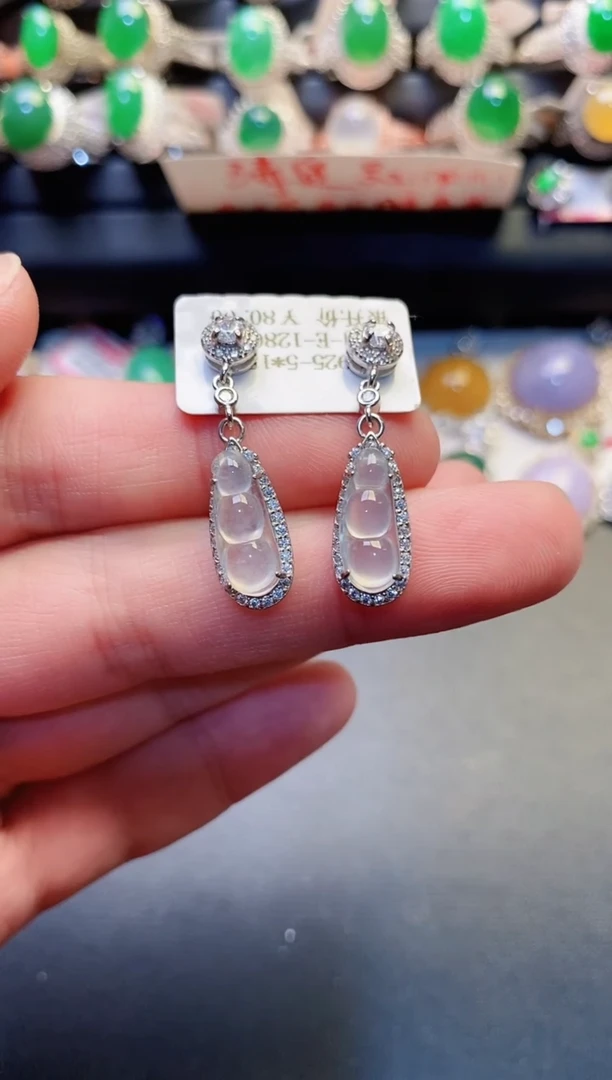 银S925镶嵌戒指翡翠天然