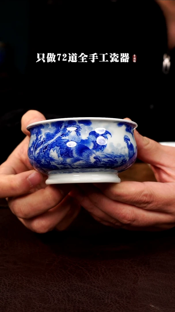 摆件陶似**年景德镇现代手工手绘陶瓷