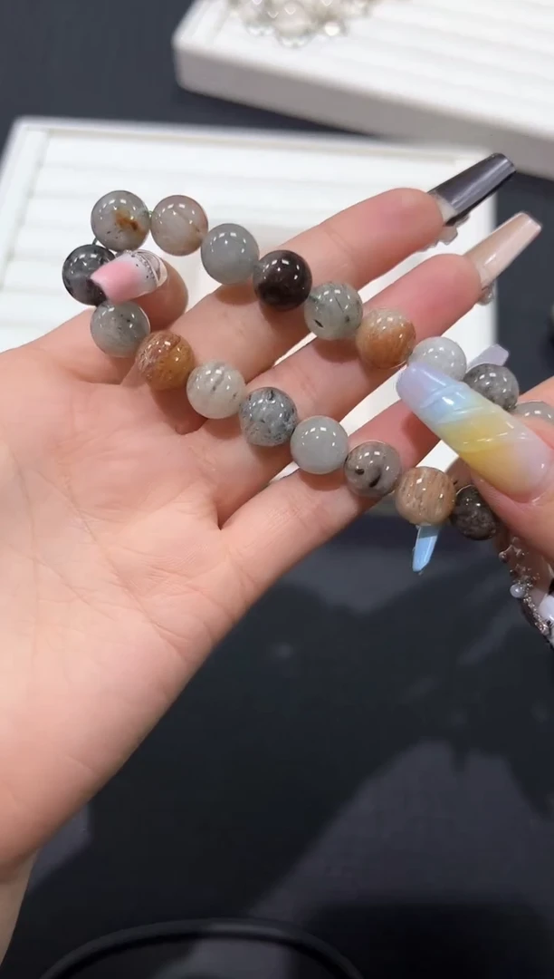 水晶手串未镶嵌22a多样性发其一【1条】默认微瑕10mm