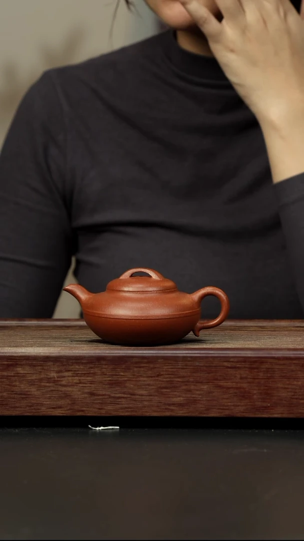 紫砂茶壶超矿标红降坡 线圆