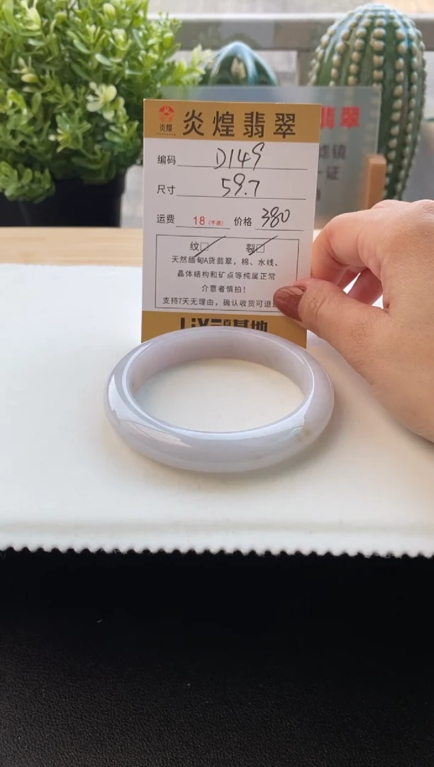 未镶嵌手镯翡翠59.4圈口 编码D149