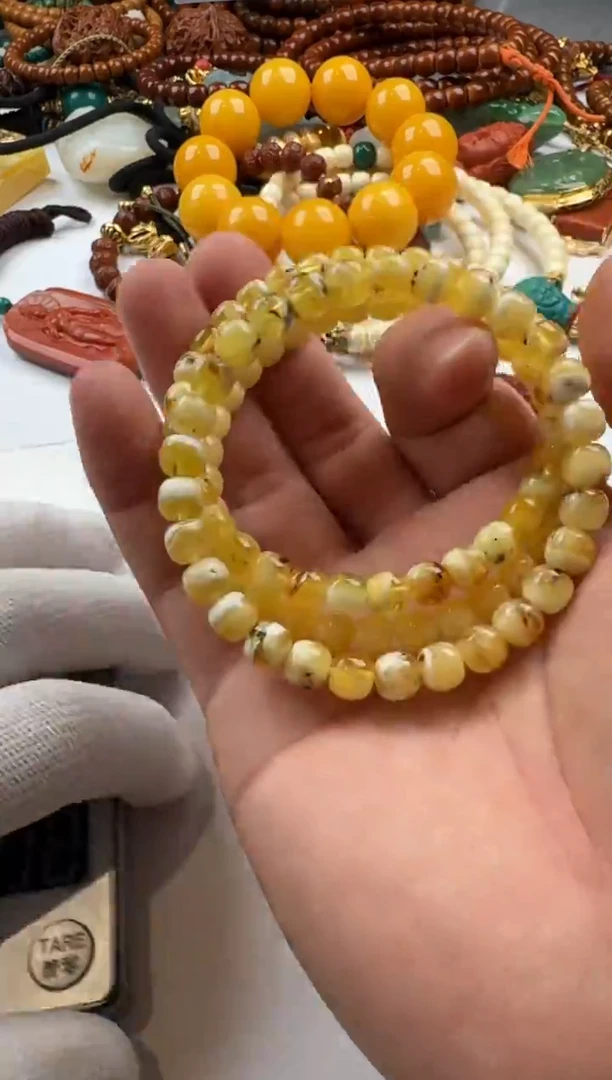裸石蜜蜡未镶嵌蜜蜡手串