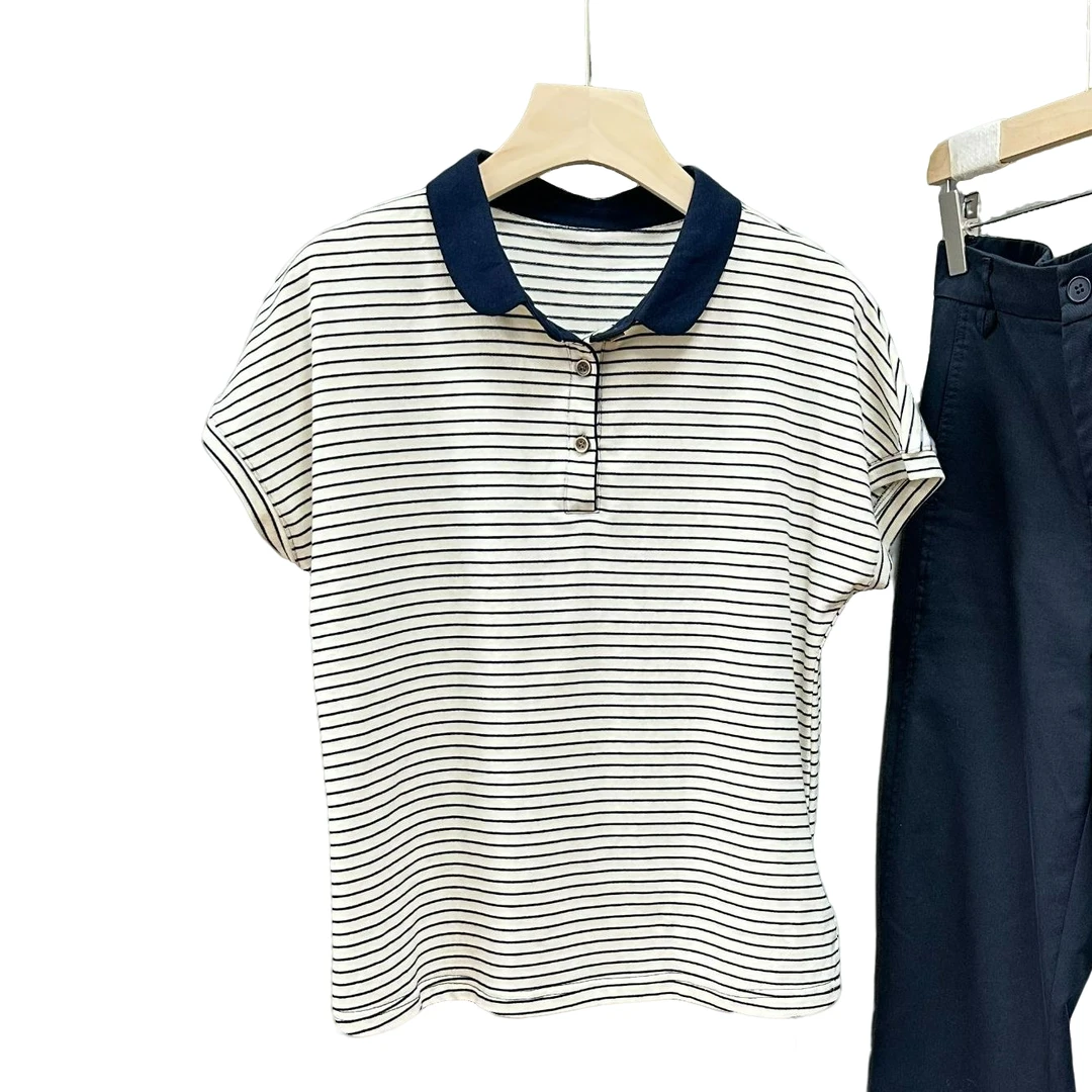 2-8130 休闲款修身时尚条纹衫