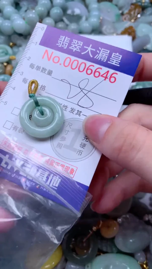 翡翠未镶嵌吊坠(不含链)6646