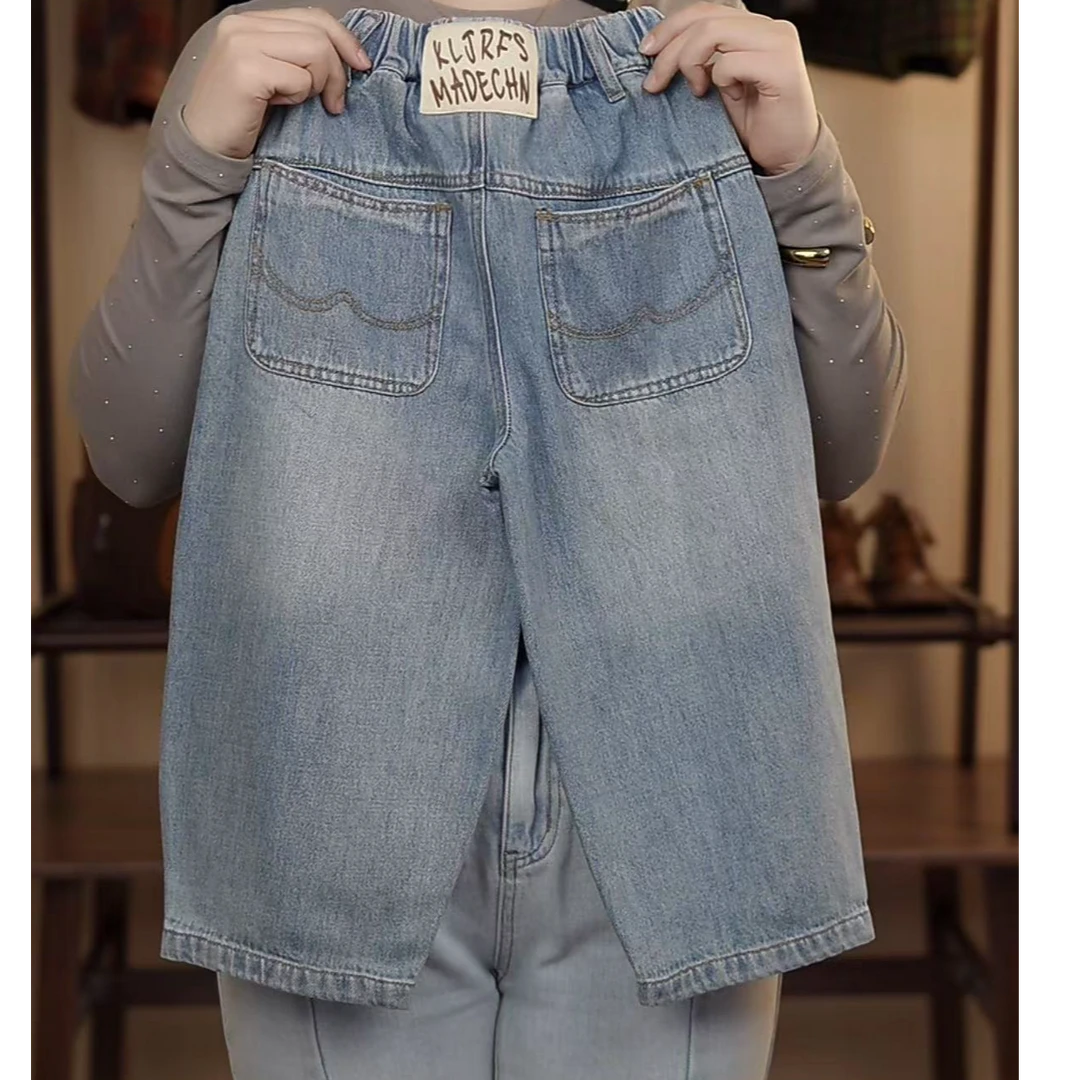 儿童裤子夏款儿童牛仔裤夏季韩版洋气休闲裤宝宝直筒裤2025新款