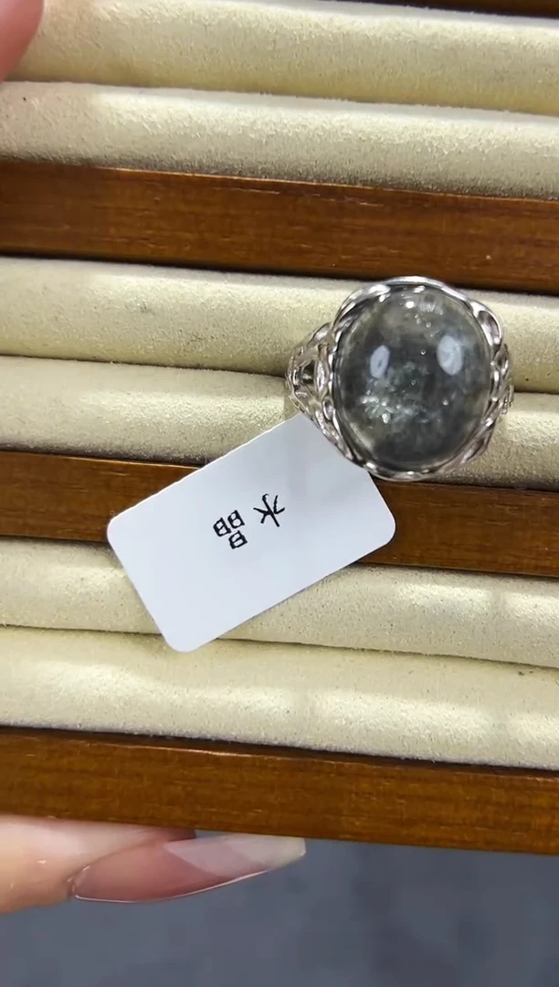 【闪购商品】水晶戒指银S925镶嵌发一（26）