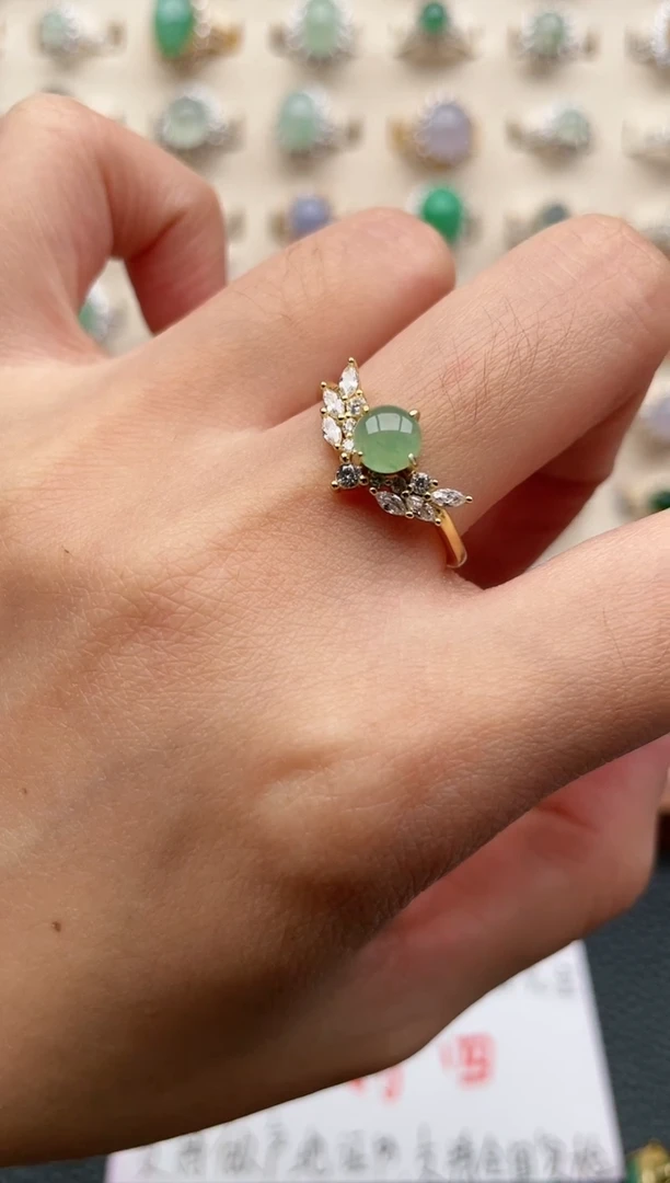 【闪购商品】翡翠戒指银S925镶嵌1111