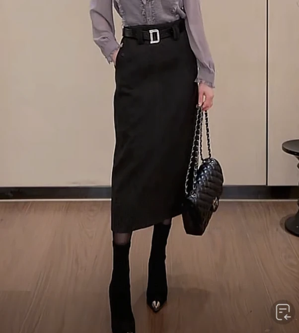 【百搭神器】Molly 百搭气质显瘦轻奢重工 半身裙 M2025986