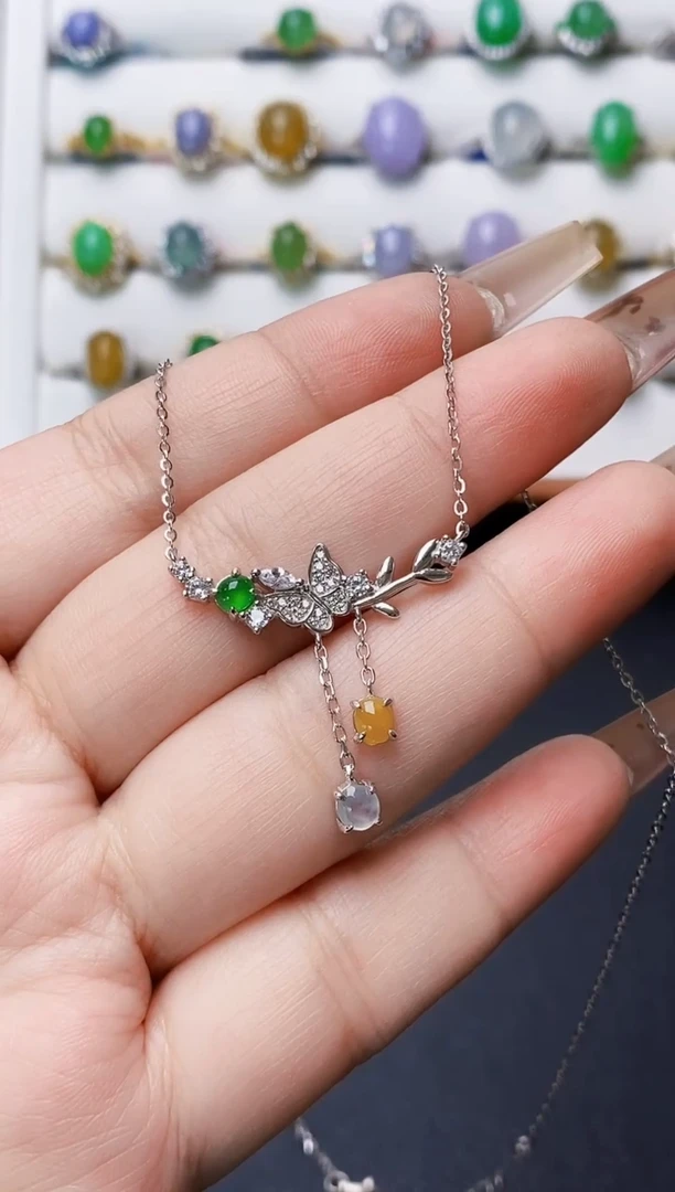 银S925镶嵌戒指翡翠0182