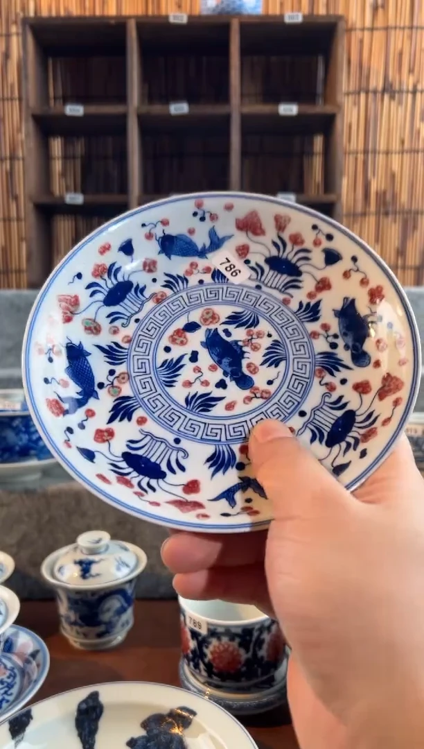 【闪购商品】786天禄言瓷手绘茶器天花板